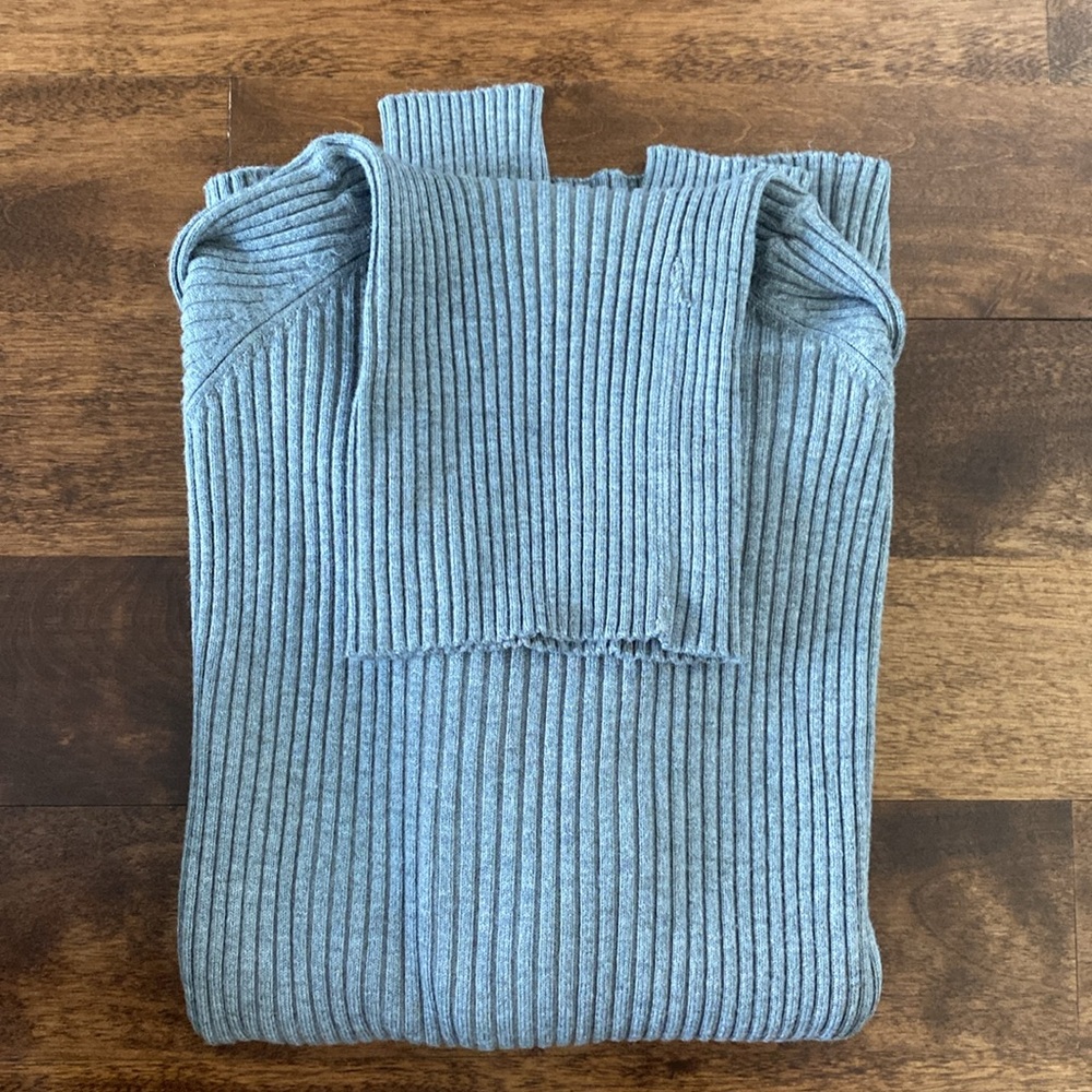 Grey Zara Knit Turtleneck Sweater